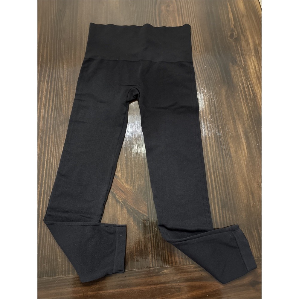 Spanx Look At Me Now Seamless Leggings Very Black High Waisted Size XL